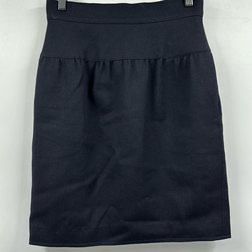 Fendi Vintage Black Wool Skirt IT42 US 6